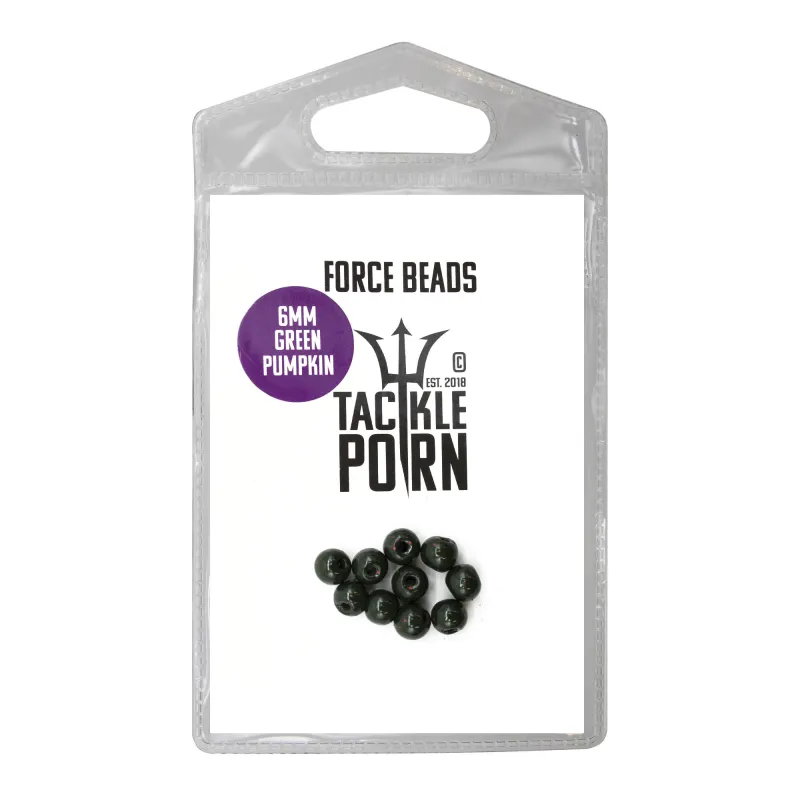 Tackle P*rn Force Beads green pumpkin - 10Stück