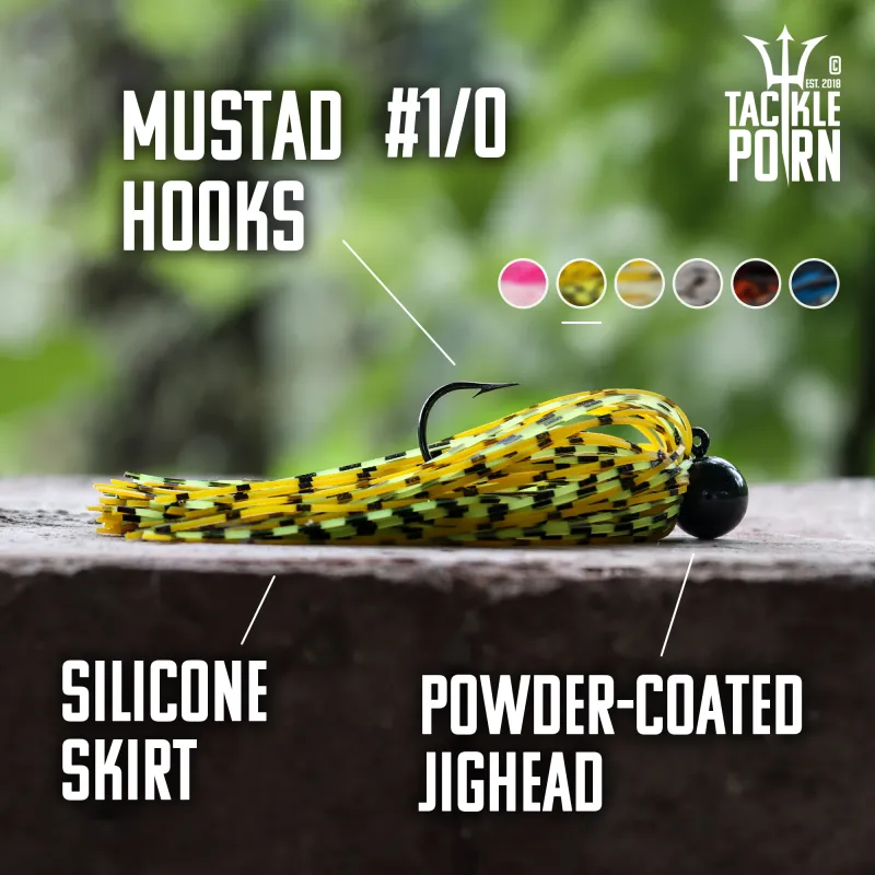 Tackle P*rn Skirted Jig Set 10g - 6 Stück