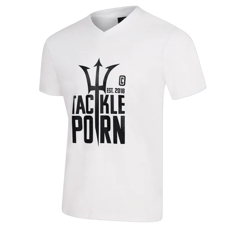 Tackle P*rn T-Shirt "Big Logo" Gr. M - weiß