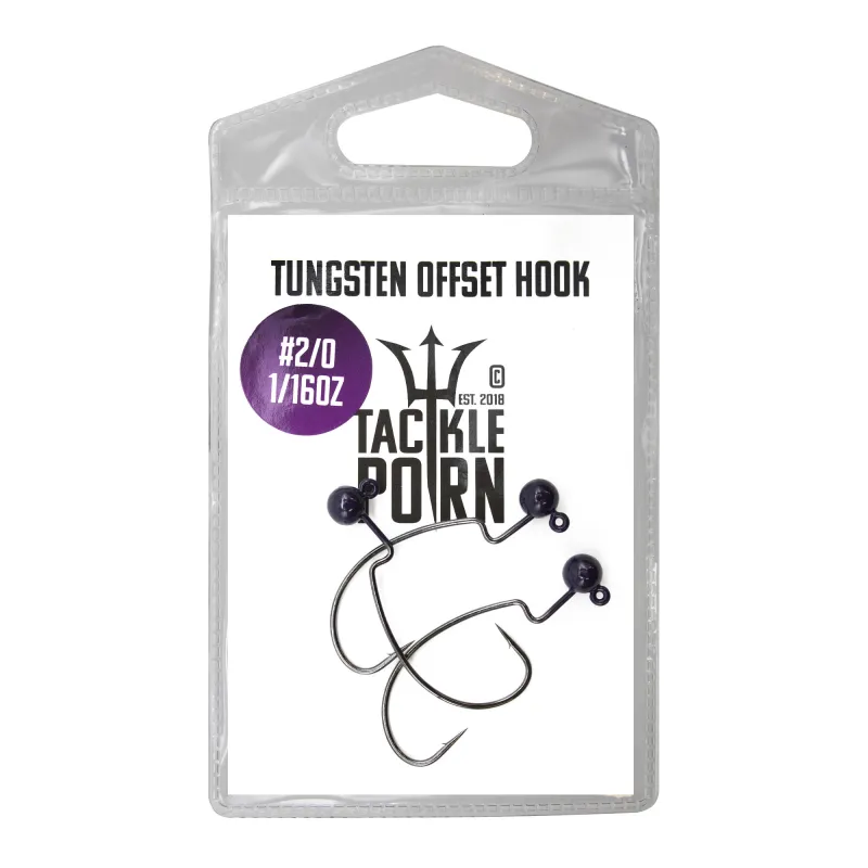 Tackle P*rn Tungsten Weighted Offset Hook 1/16oz - 3Stück