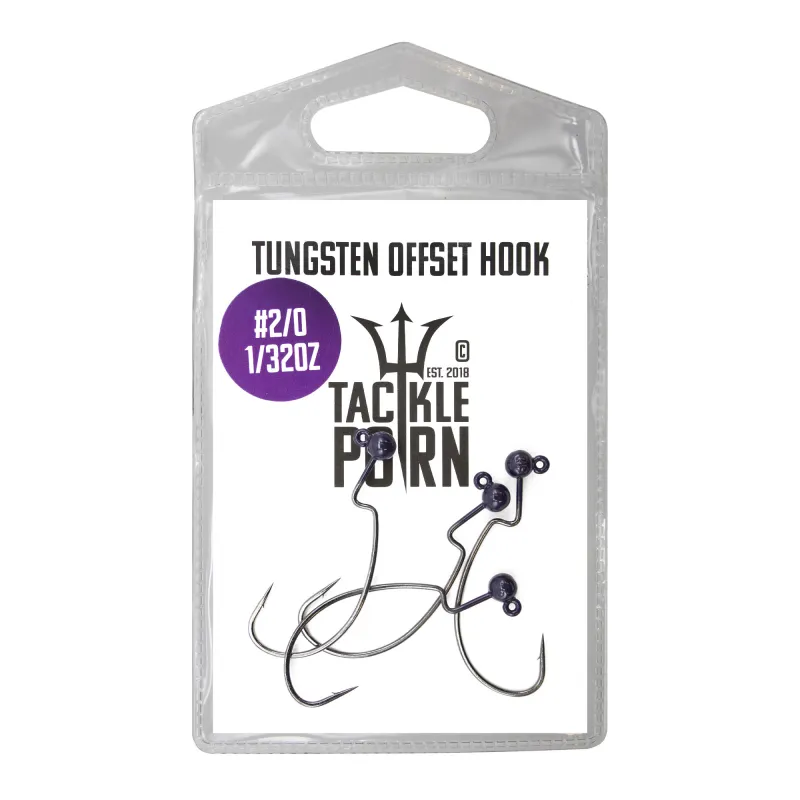 Tackle P*rn Tungsten Weighted Offset Hook 1/32oz - 4Stück