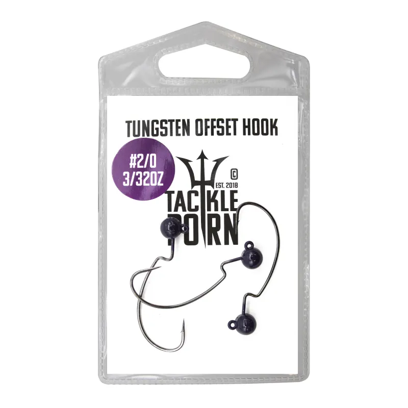 Tackle P*rn Tungsten Weighted Offset Hook 3/32oz - 3Stück