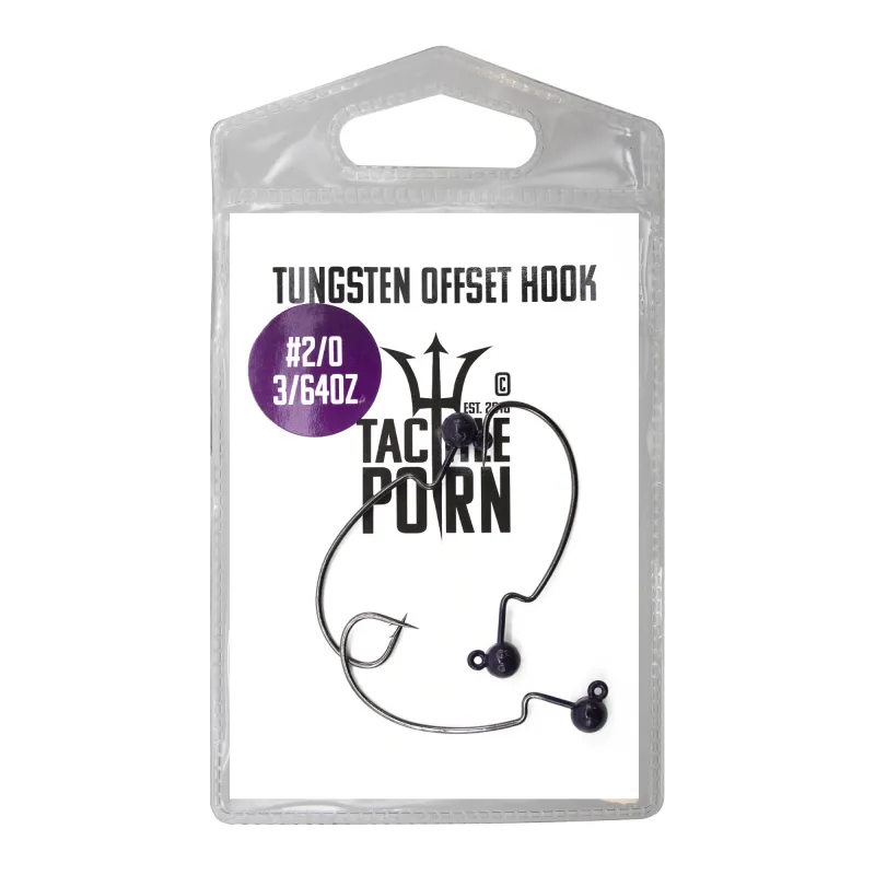 Tackle P*rn Tungsten Weighted Offset Hook 3/64oz - 3Stück