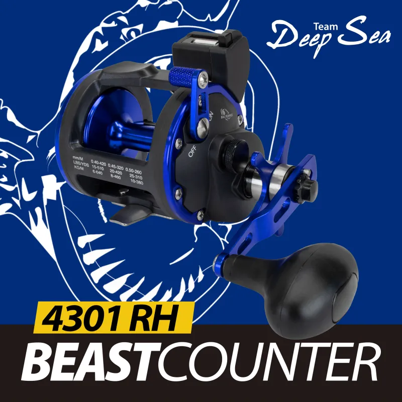 Team Deep Sea Beastcounter 4300 RHLC 420m/0,40mm - 3,8:1 - 620g