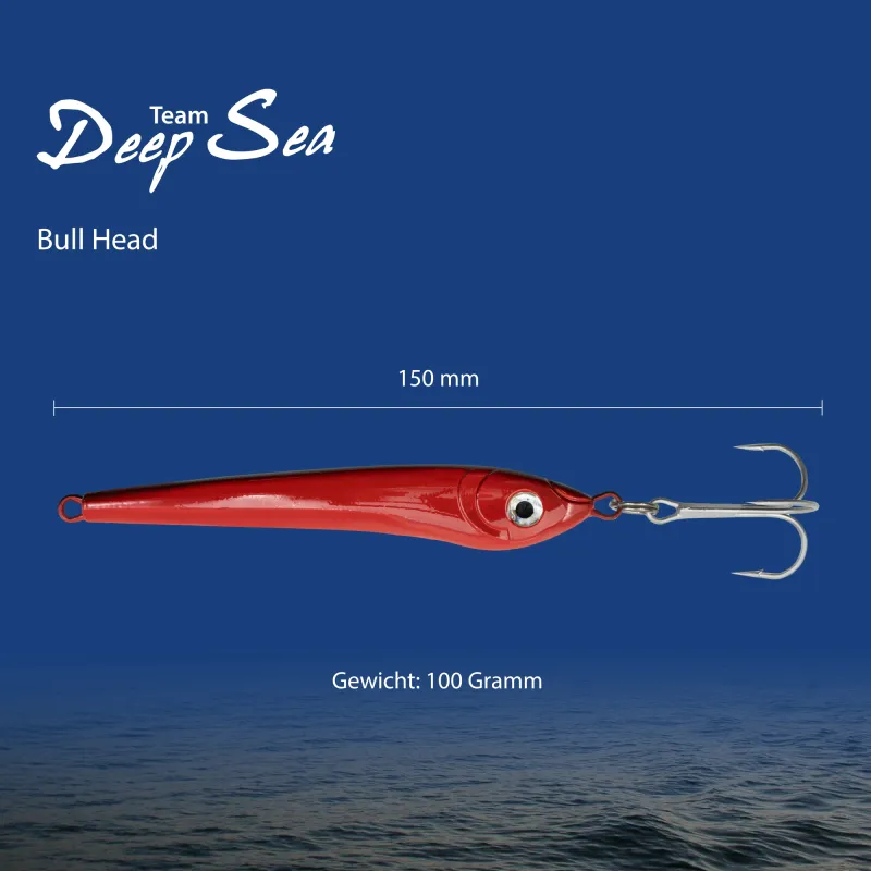 Team Deep Sea Bull Head 100g - Rot/Schwarz - 1 Stück