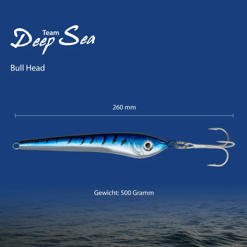 Team Deep Sea Bull Head 500g - Blaue Makrele - 1 Stück