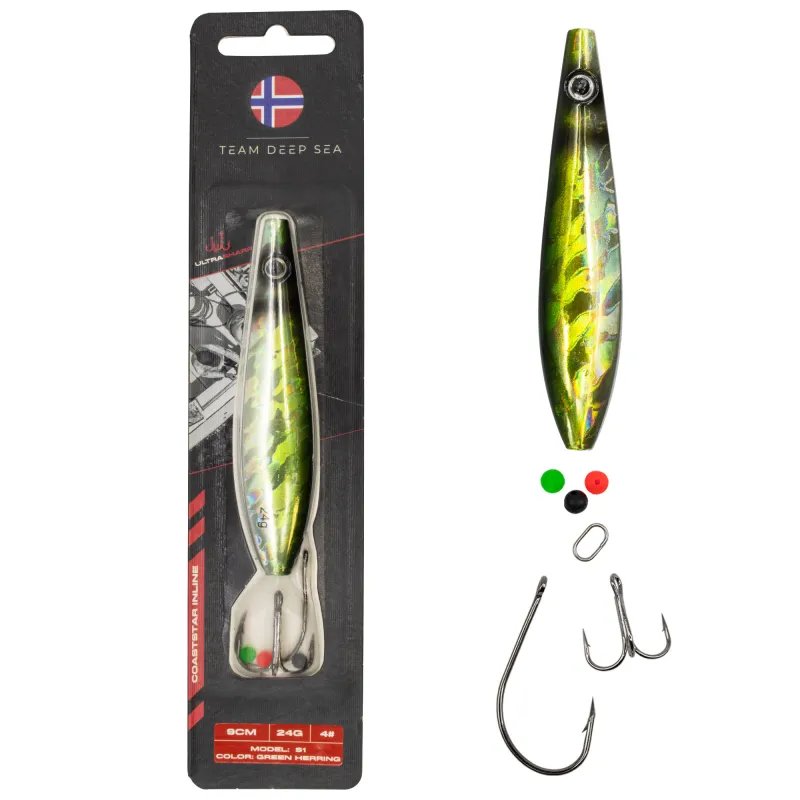 Team Deep Sea CoastStar Inline S1 Green Herring - 9cm - 24g - 1 Stück