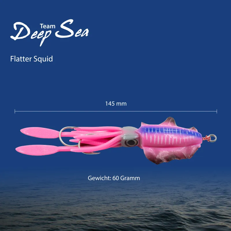 Team Deep Sea Flatter Squid Set 14,5cm - 4 Stück gemischt