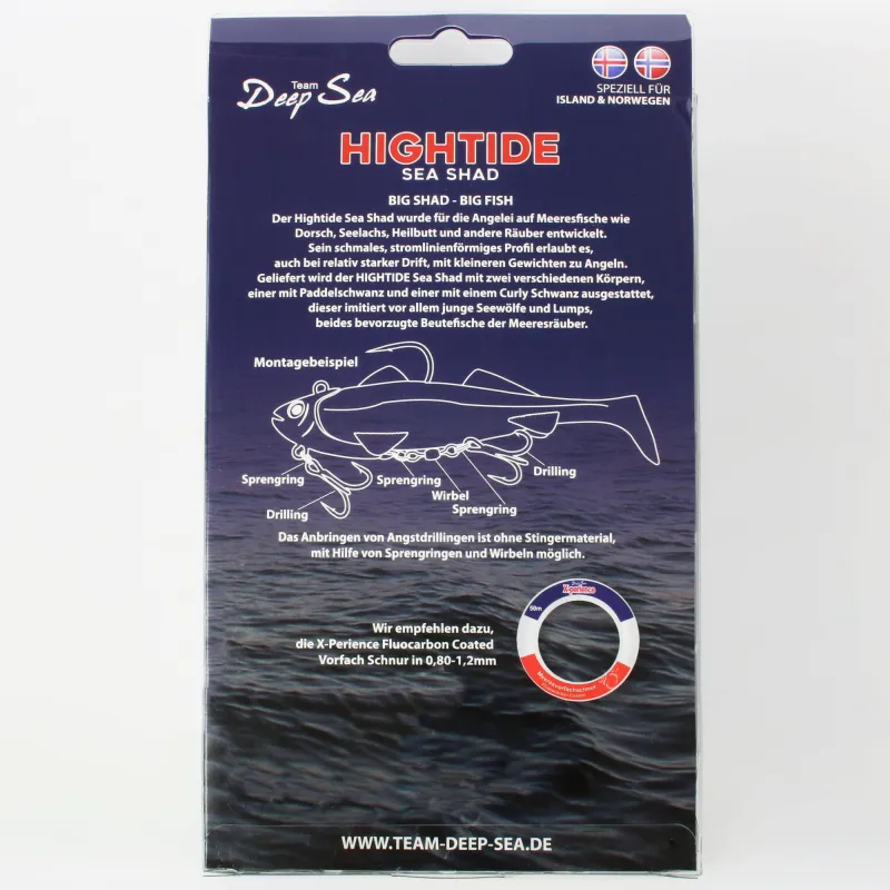 Team Deep Sea Hightide Sea Shad - der Meeresangel Gummifisch 200g - Dorsch Glitter