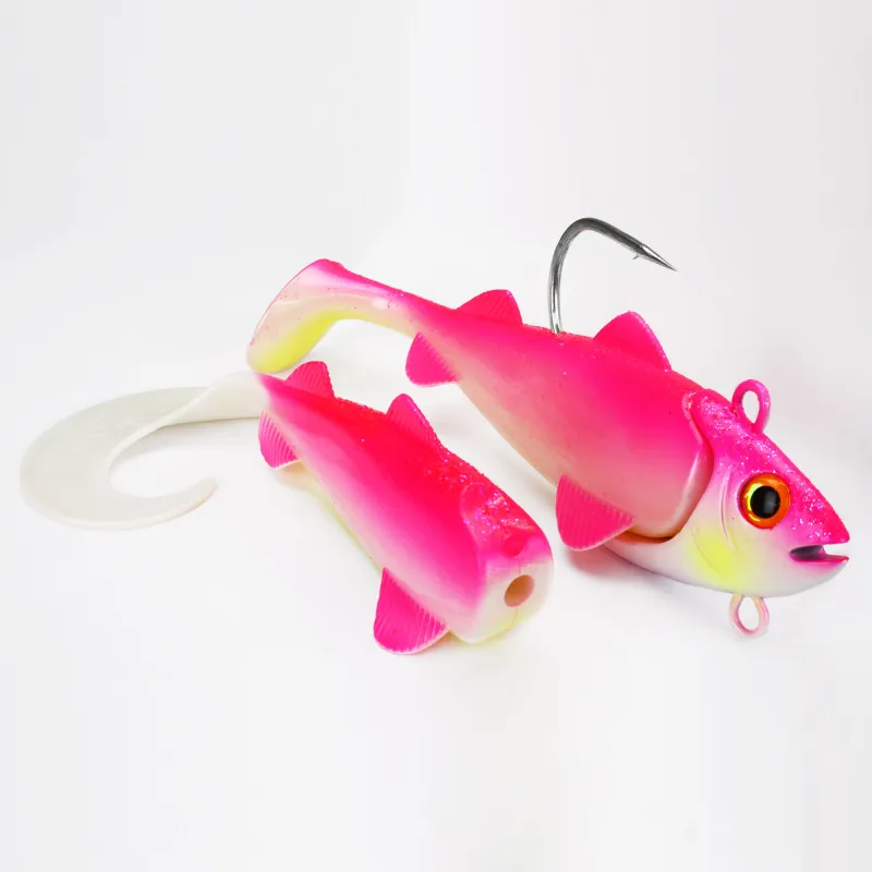 Team Deep Sea Hightide Sea Shad - der Meeresangel Gummifisch 200g - UV Pink Princess