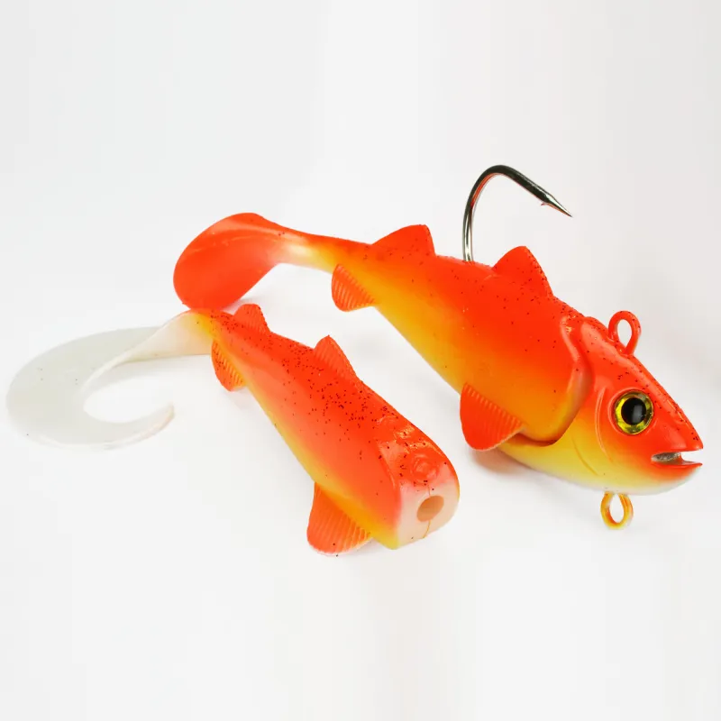 Team Deep Sea Hightide Sea Shad - der Meeresangel Gummifisch 200g - UV Rotbarsch