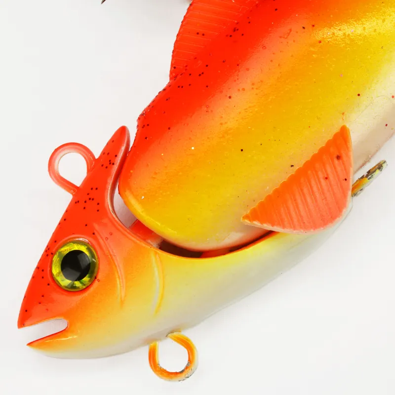 Team Deep Sea Hightide Sea Shad - der Meeresangel Gummifisch 200g - UV Rotbarsch