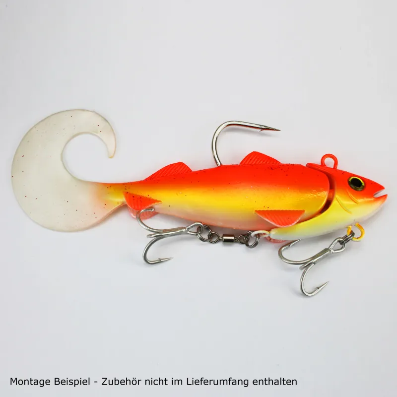 Team Deep Sea Hightide Sea Shad - der Meeresangel Gummifisch 200g - UV Rotbarsch