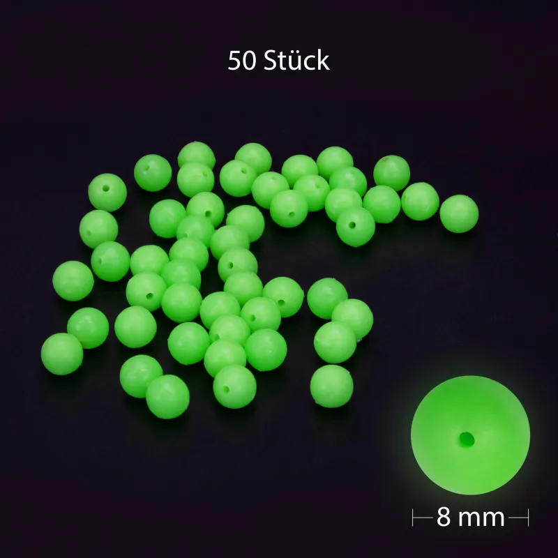 Team Deep Sea Lock Perlen Fluo - 8mm - 50 Stück