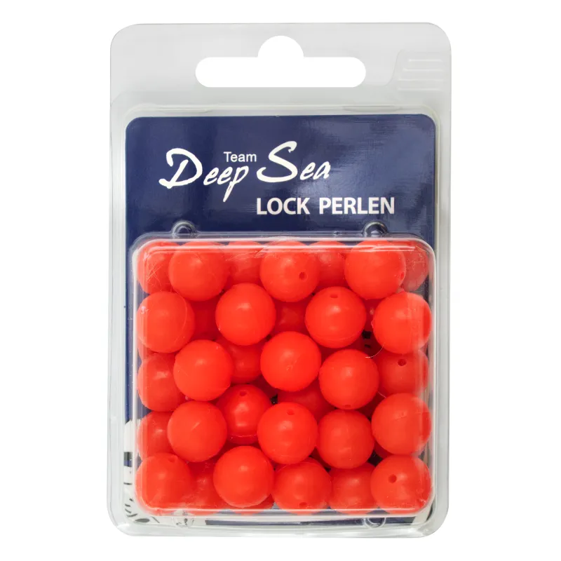 Team Deep Sea Lock Perlen Japanrot - 12mm - 50Stück