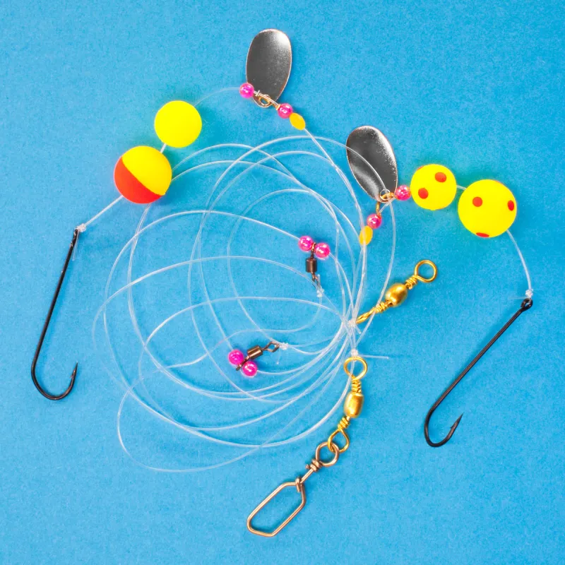 Team Deep Sea Naturködervorfach mit Auftriebsperlen 120cm - 0,5mm - 1System
