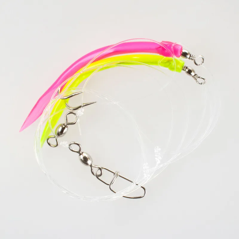 Team Deep Sea Pro Makk Duo Meeresvorfach 4 NG+HP 130m - Gr.4/0 - neongelb + hot pink - 1System