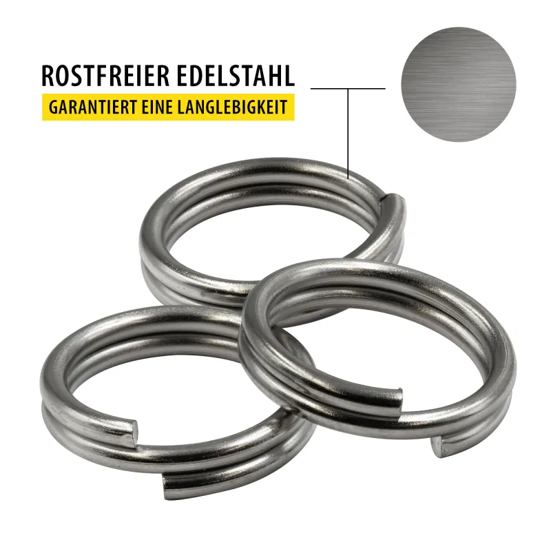 Team Deep Sea Salty Splitring Stainless Steel Round - 12mm - 35kg - 10Stück