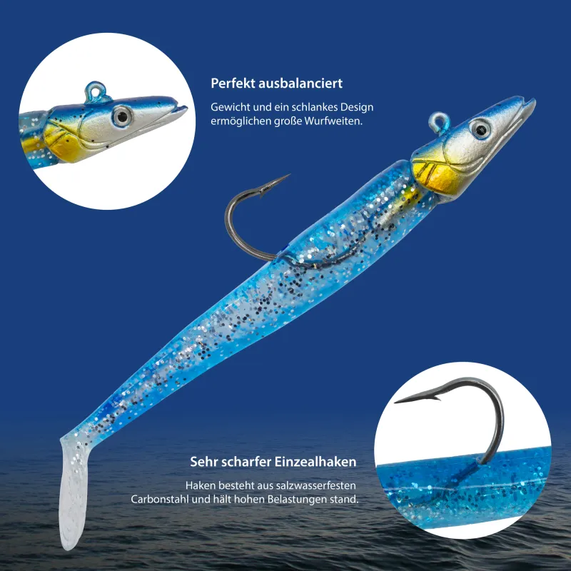 Team Deep Sea Sandeel Shad Set "medium"