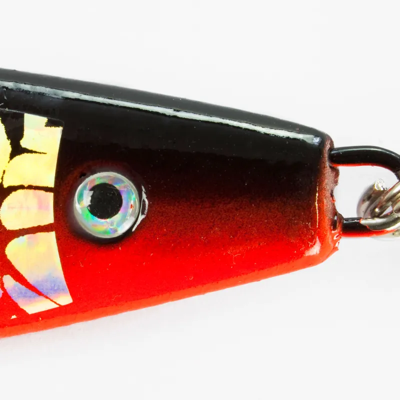 Team Deep Sea Spitzkopf Holo Pilker 140g - Rot/Schwarz - 1 Stück