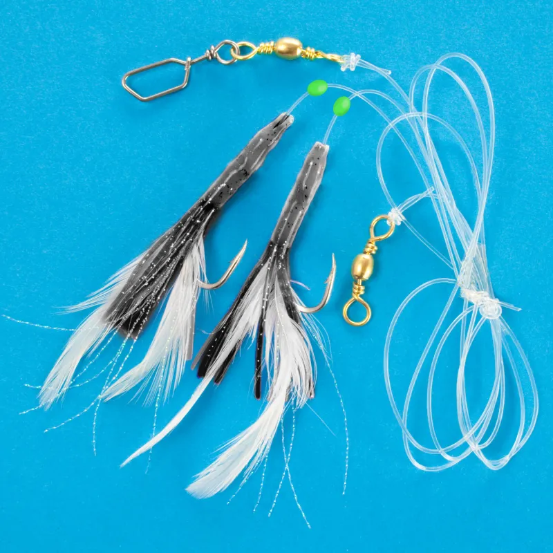 Team Deep Sea Streamer Squid Twins 120cm - Black - Gr.5/0 - 1mm - 1System