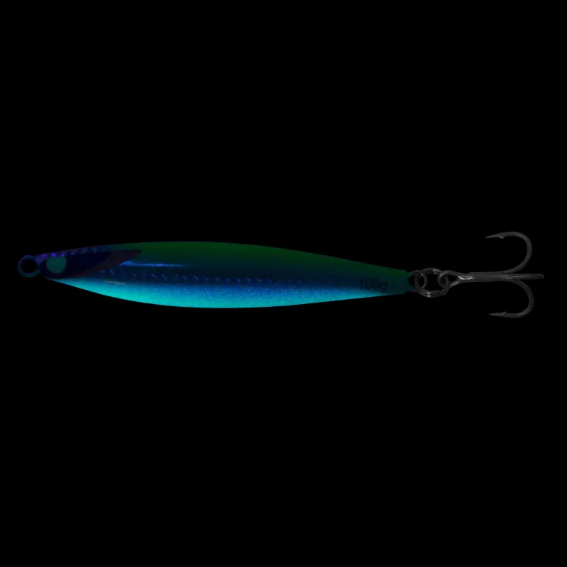 Team Deep Sea Super Glow High Tech Pilker 100g - Blau/Grün/Glow - 1 Stück
