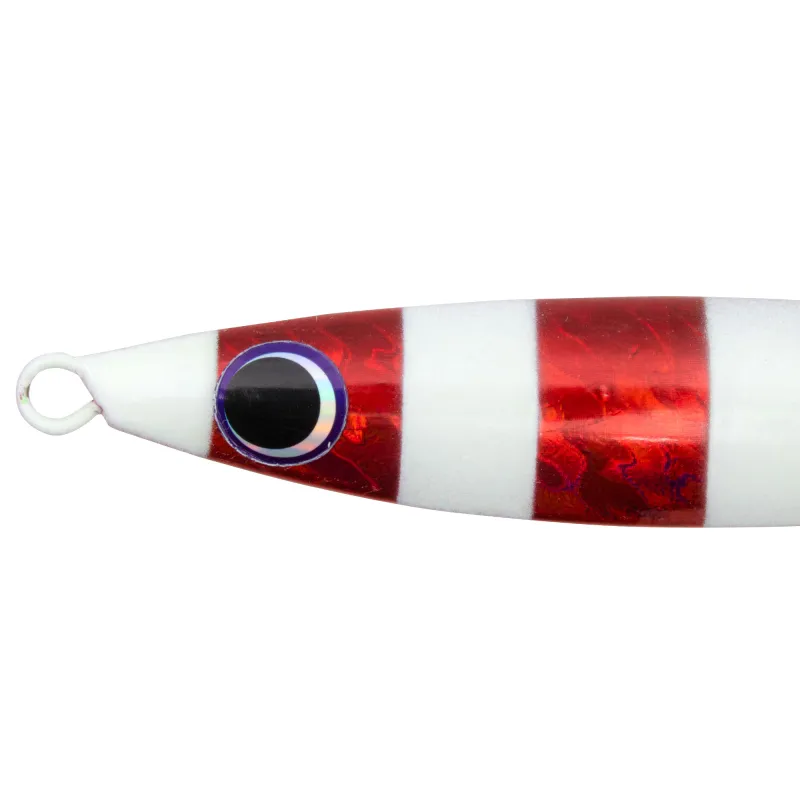 Team Deep Sea Super Glow High Tech Pilker 100g - Rot Stripes/Glow - 1 Stück