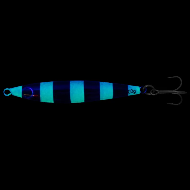 Team Deep Sea Super Glow High Tech Pilker 100g - Rot Stripes/Glow - 1 Stück