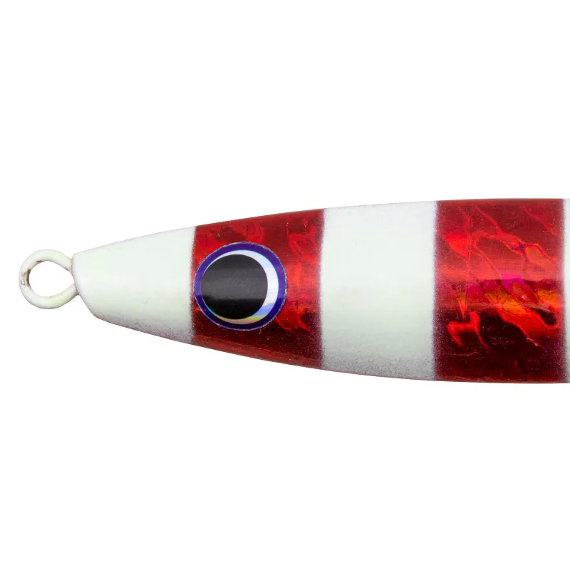 Team Deep Sea Super Glow High Tech Pilker 150g - Rot Stripes/Glow - 1 Stück