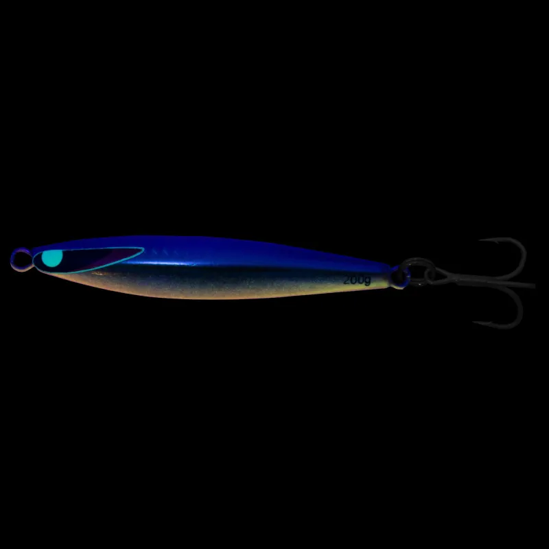 Team Deep Sea Super Glow High Tech Pilker 200g - Gold/Lila/Glow - 1 Stück