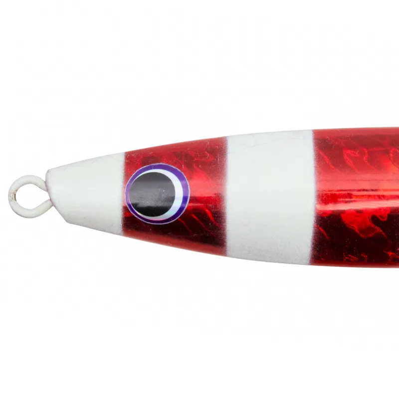 Team Deep Sea Super Glow High Tech Pilker 200g - Rot Stripes/Glow - 1 Stück