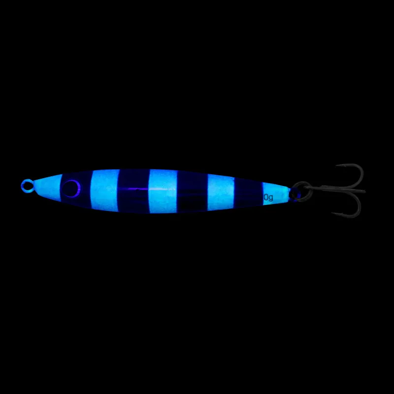 Team Deep Sea Super Glow High Tech Pilker 200g - Rot Stripes/Glow - 1 Stück