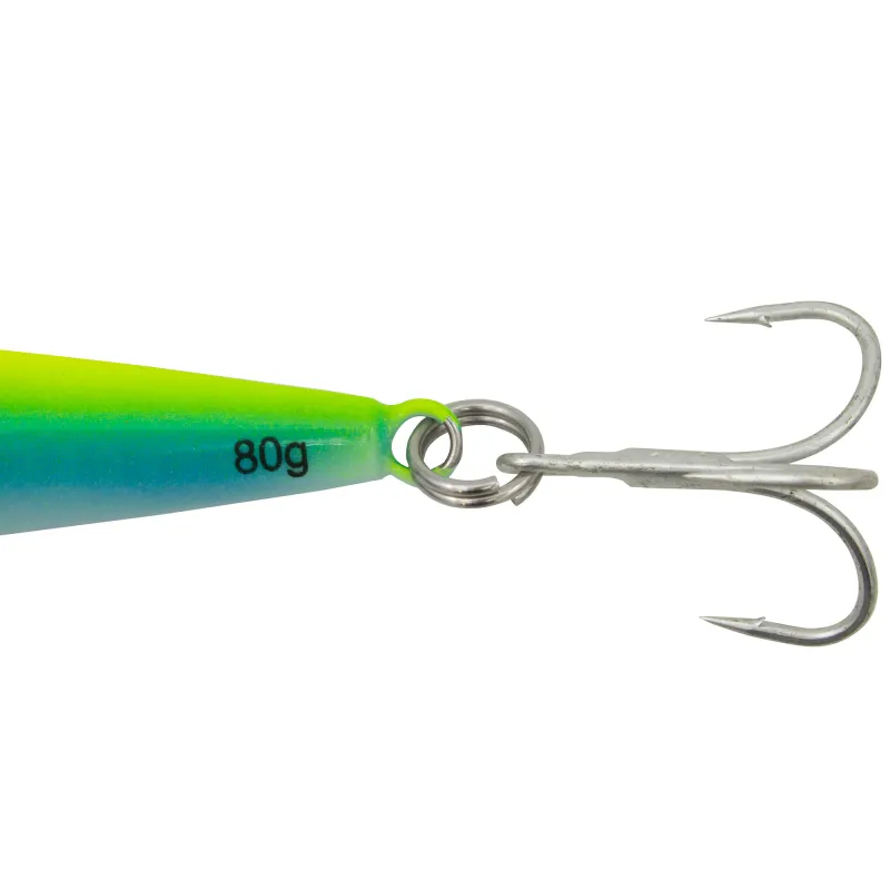 Team Deep Sea Super Glow High Tech Pilker 80g - Blau/Grün/Glow - 1 Stück