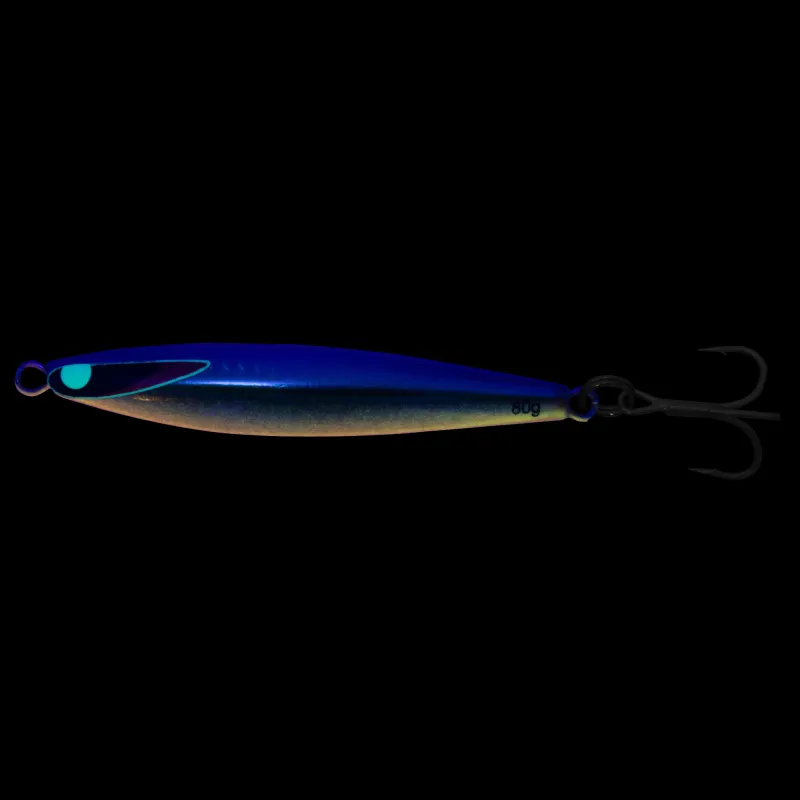 Team Deep Sea Super Glow High Tech Pilker 80g - Gold/Lila/Glow - 1 Stück