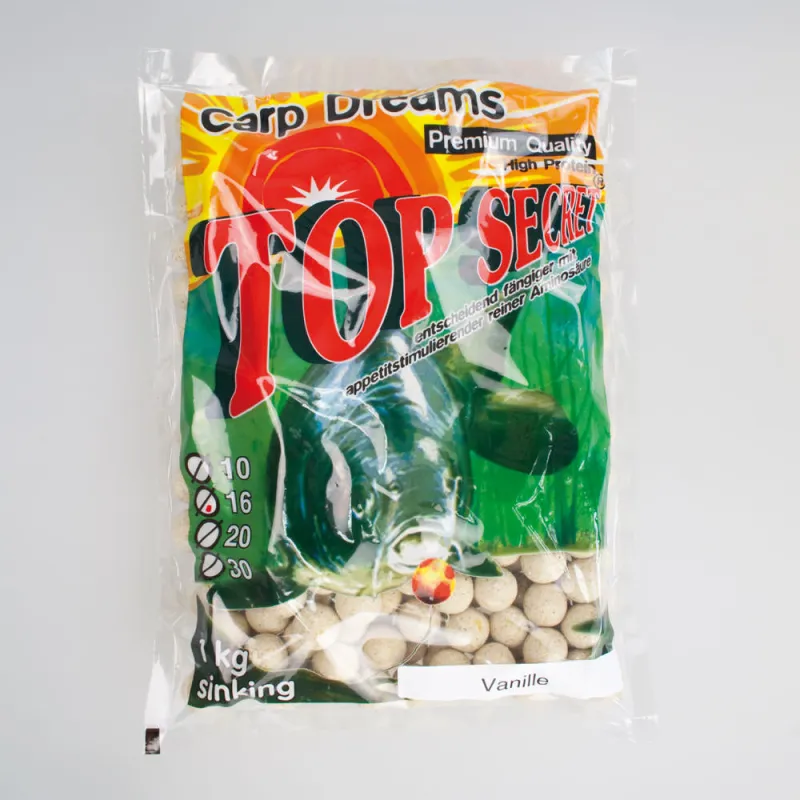 Top Secret Carp Dream Boilies 16mm Buttervanille 1Kg Buttervanille - beige - 16mm - 1kg