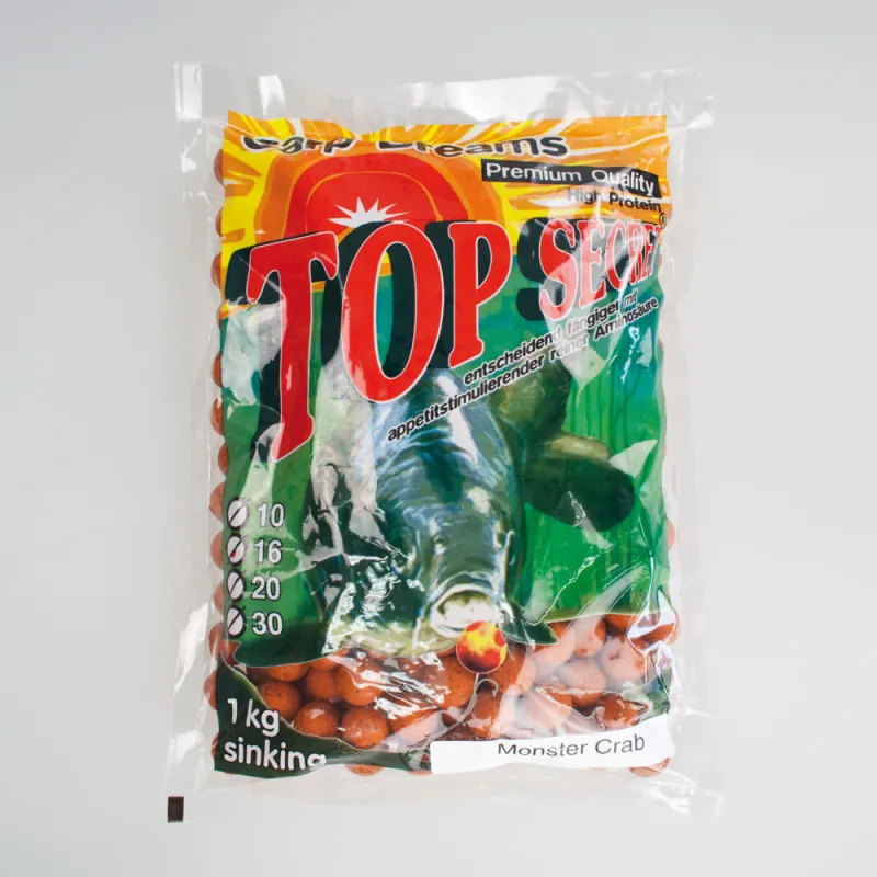 Top Secret Carp Dream Boilies 16mm Monster Crab 1Kg Monster Crab - rot - 16mm - 1kg