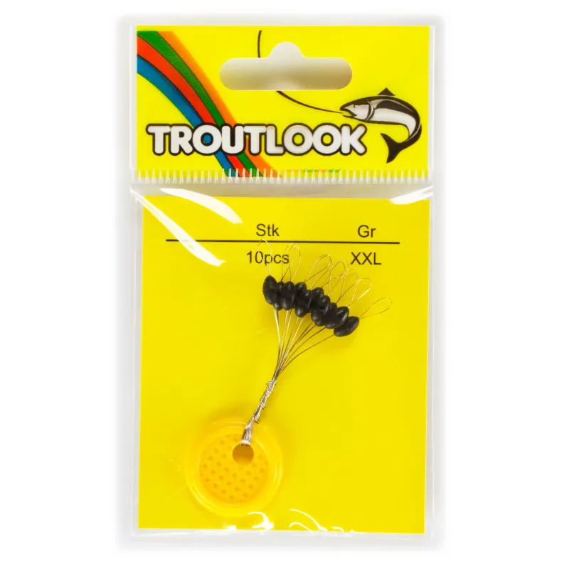 Troutlook Forellen Sbirolino Stopper Olive Gr. XXL - 10 Stück