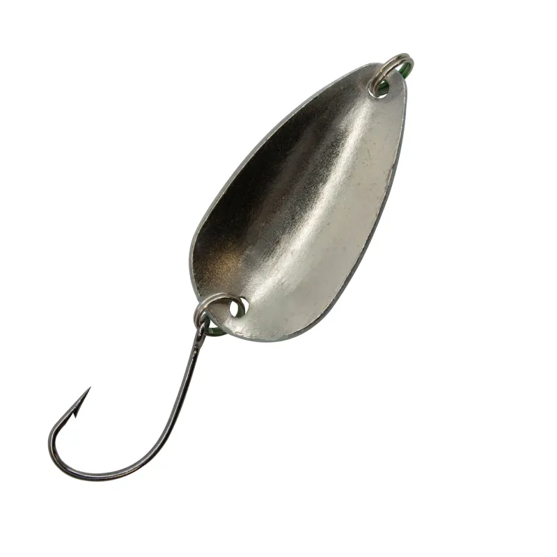 Troutlook Forellen Spoon Extasy 3,11cm - 3,7g - White-Green-Silver-Glitter UV