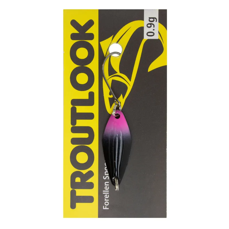 Troutlook Forellen Spoon Hunter jr. 2,77cm - 0,9g - Black-Pink UV