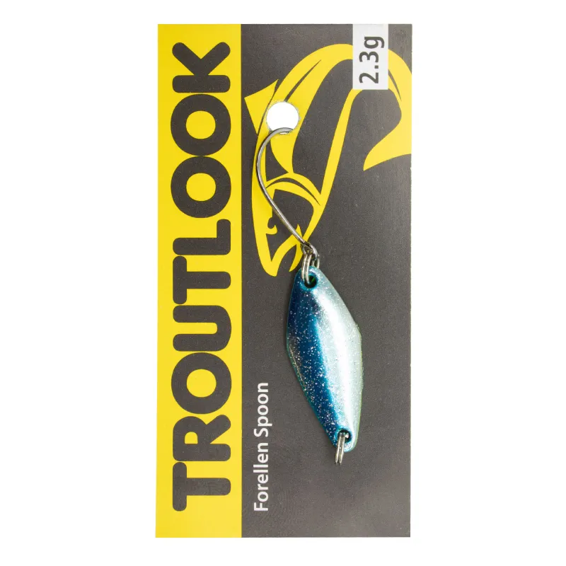 Troutlook Forellen Spoon Hunter 2,90cm - 2,3g - Blue-Glitter-Yellow UV