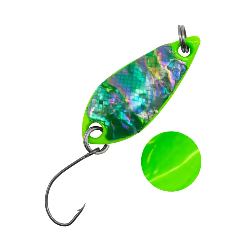 Troutlook Forellen Spoon Perlmutt 1,8g - 30 x12mm - 1# green/green