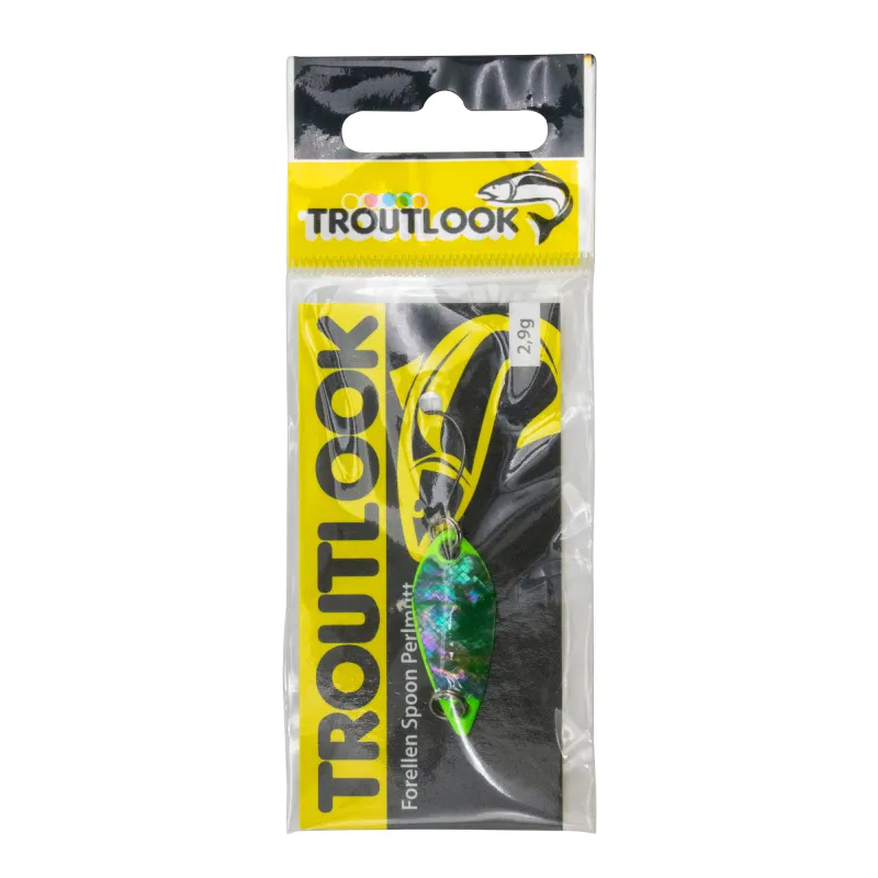 Troutlook Forellen Spoon Perlmutt 2,9g - 30 x12mm - 1# green/green