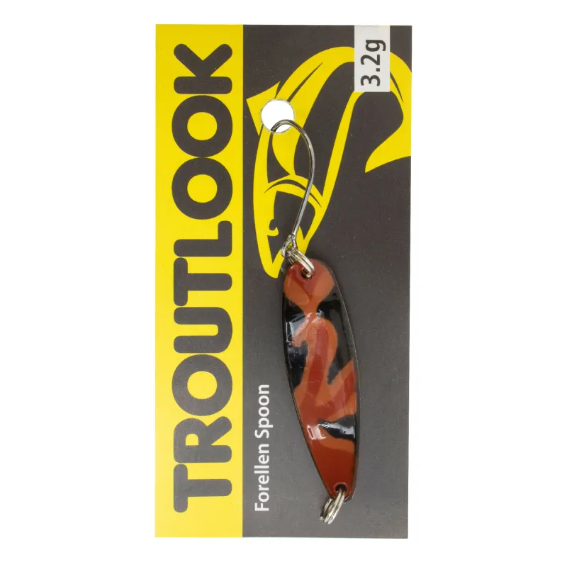 Troutlook Forellen Spoon Salmonizer 3,90cm - 3,2g - Camouflage-Orange UV