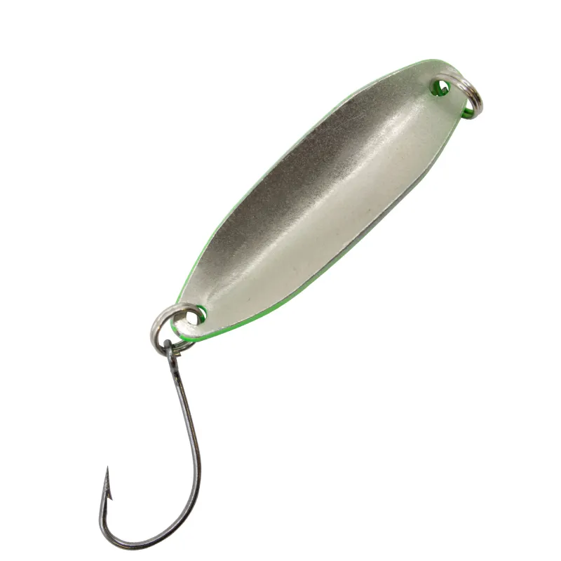 Troutlook Forellen Spoon Wave 3,11cm - 3,3g - Green-Black-Silver UV