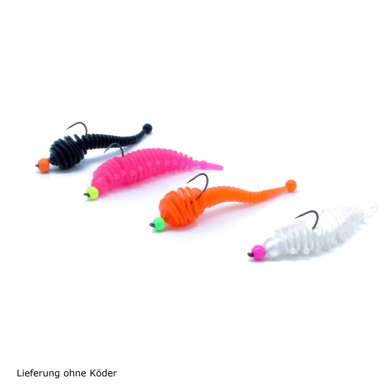 Troutlook Forellen Tungsten Jig spezial Hook 4 Stück - Gr. 6 - 4,6mm - Fluo-Orange