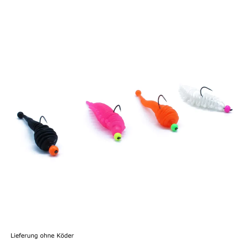 Troutlook Forellen Tungsten Jig spezial Hook 4 Stück - Gr. 6 - 4,6mm - Fluo-Orange