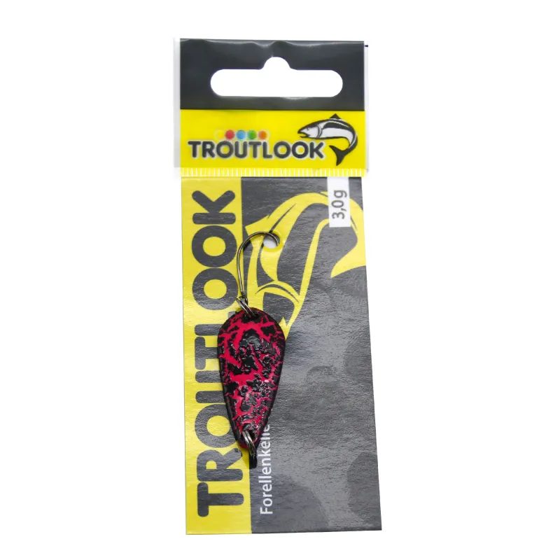 Troutlook Forellenkelle Spoon I 3,0g - pink/schwarz flash