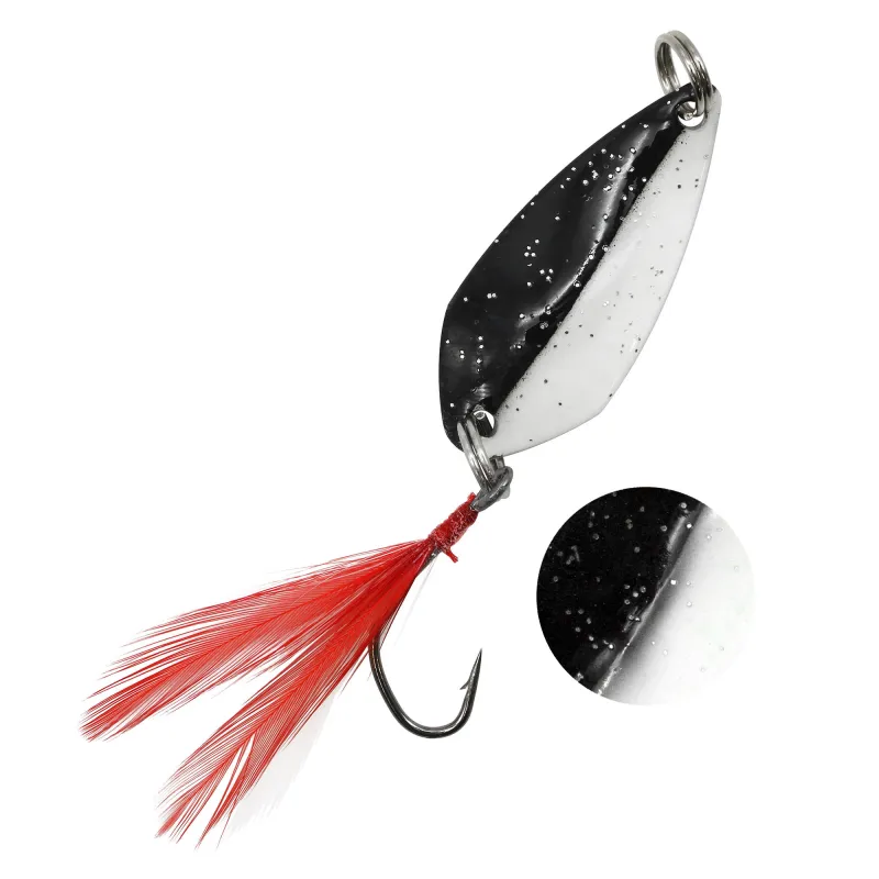 Troutlook Forellenkelle Spoon im Federkleid 2,7g - black/white