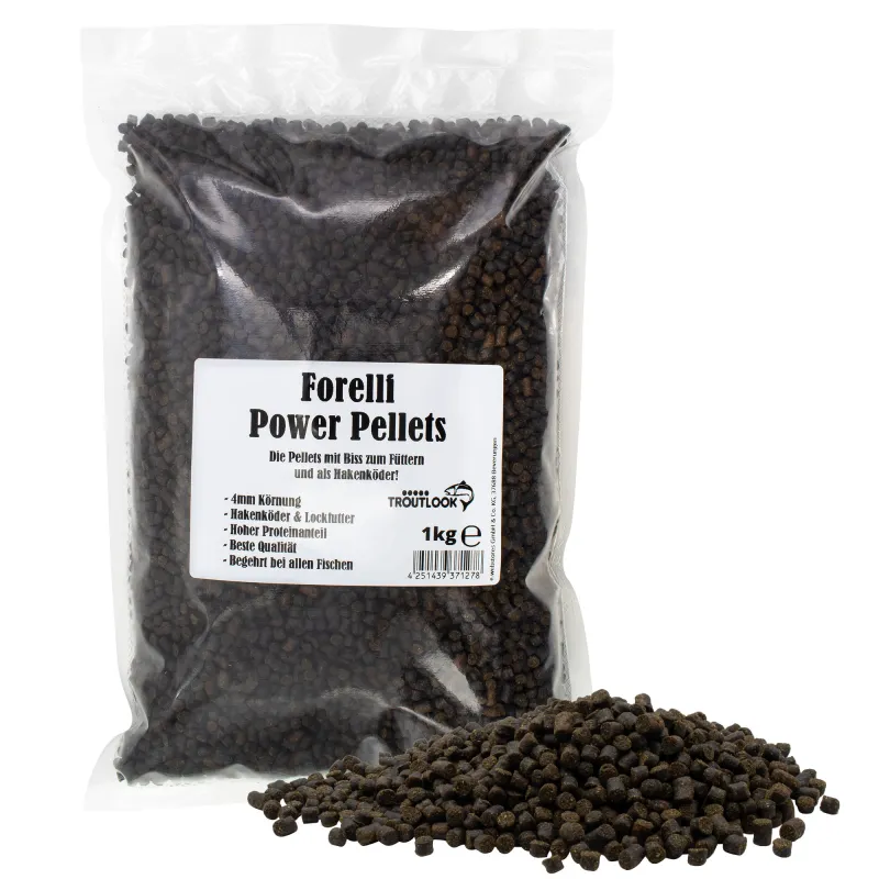 Troutlook Forelli Power Pellets 4mm - Braun