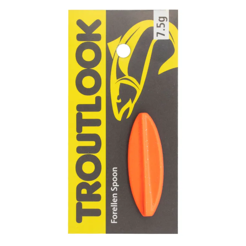 Troutlook Hurricane Inline Spoon 3,66cm - 7,5g - Black-Orange UV